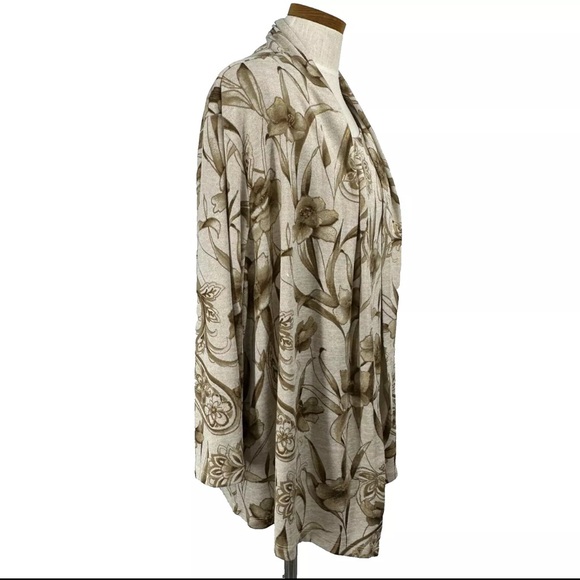 ALFRED DUNNER Jacket Tank Combo Open Front Women's Plus size 3x Floral Sweater - Picture 2 of 15